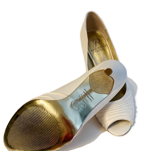 Adrianna Papell Ivory Satin Heels - Picture 3 of 3
